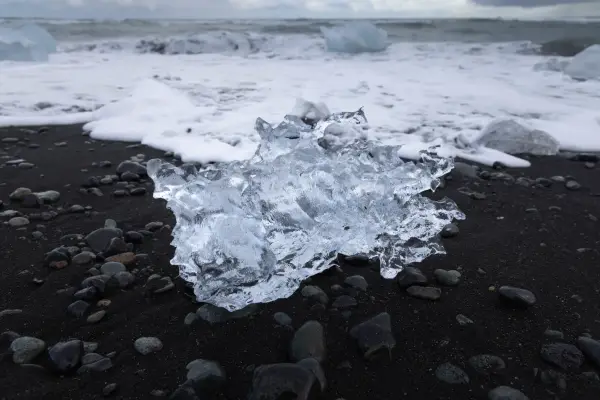Washed up Glacier on Dimond Beach - Iceland.